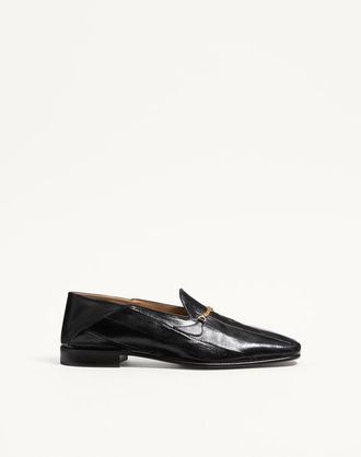 Valentino Garavani Jiggie Loafer In Anguilla And Nappa Leather
