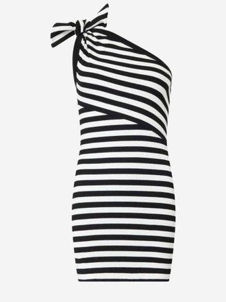 Patou One Shoulder Stretch Cotton Dress