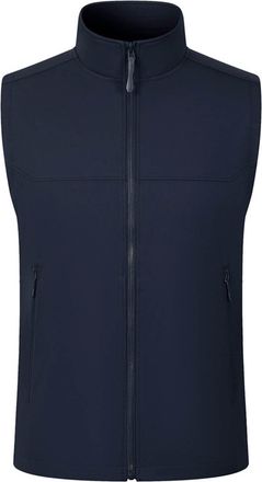 Generic Mens Outerwear Gilets Sleeveless Summer Casual Vest Zip Up Mock Neck Jacket Softshell Comfy Waistcoat Outdoor Holiday Bodywarmer Zipper Pockets Navy