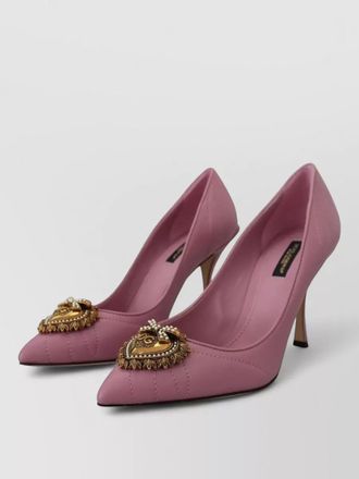 Dolce & Gabbana leather heart devotion pumps pointed toe heels