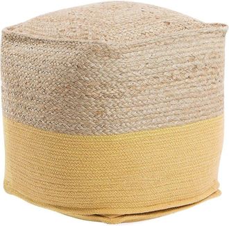 Beliani Puf yute amarillo 44 cm 44 cm 44 cm