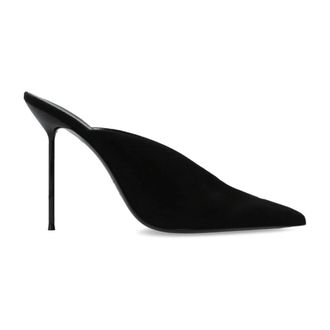 PARIS TEXAS Lidia Heeled Mules - Dames - Muiltjes - Zwart - 38 1/2 EU - Leer - Schoenen