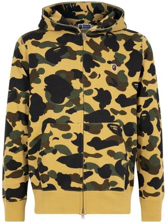 A Bathing Ape 1st Camo One Point full-zip hoodie - men - Cotton - M - Yellow