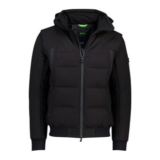 HUGO BOSS Heren, Jassen, Zwart, Maat: L Leer