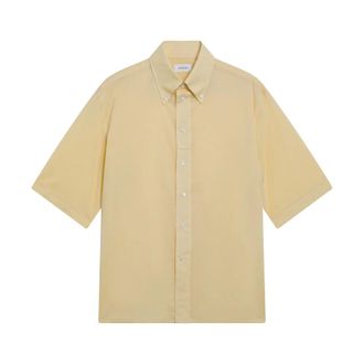 Christophe Lemaire Short Sleeve Shirts, male, Yellow, Size: L Short Sleeve Shirt