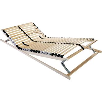 vidaXL Vidaxl - Cama Con Listones Marr&oacute;n 120 X 190 Cm Madera De Haya Maciza