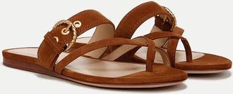 Veronica Beard Salva Strappy Womens US 5 Caramel Suede Crisscross Sandal FZP259