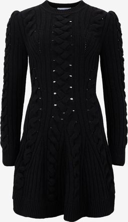 Alexander McQueen Mini-Zoprstrickkleid aus Wolle und Kaschmir