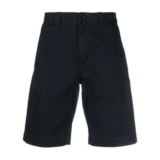 Woolrich Casual Shorts, male, Blue, W31, Blue Melton Short Chino Trousers