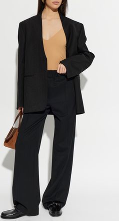 Jil Sander Bodysuit With Spaghetti Straps And V-neckline, Womens, Beige