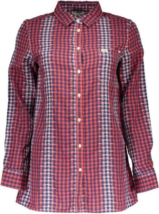 Lee Varia Geruite Lange Mouwen Shirt - Heren - Casual Overhemden - Rood - S - Overhemden