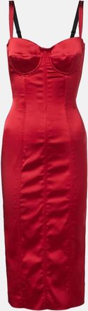 Dolce & Gabbana Abito bustier midi in raso