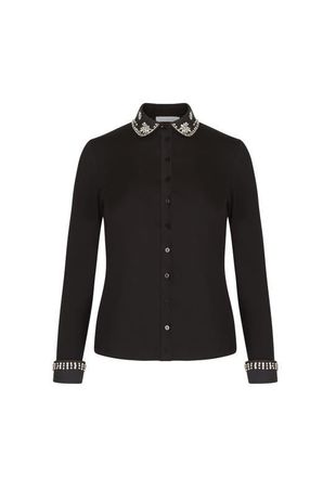 Anne Fontaine Gabriella Shirt in Black at Nordstrom, Size 38 Eu