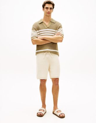 Tommy Hilfiger Mens Lightweight Knit Short - Beige - XL