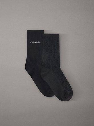 Calvin Klein 2 Pack Soft Cotton Stretch Crew Socks