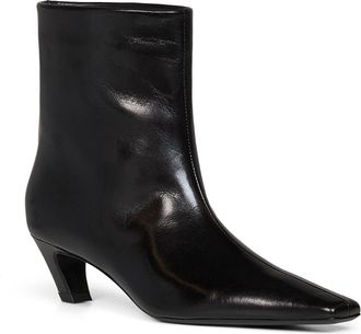 Khaite Womens Ankle Boots Arizona Black Leather Synthetic Fibres