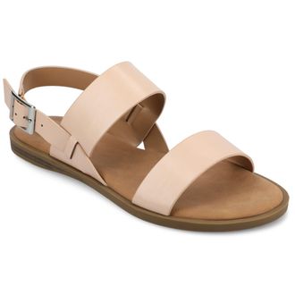 Journee Collection Women & apos;s Lavine Medium and Wide Width Flat Sandals