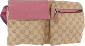 Gucci Pre-owned Belt Bags, female, Beige, Size: ONE SIZE Pre-owned Vintage GG Canvas Waist Bag