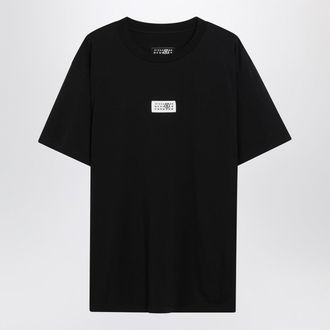 Maison Margiela Black T Shirt With Numeric Signature Patch