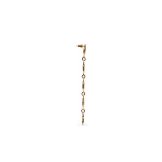 Chlo&eacute; Hammered Gold-Tone Letter Earrings - Gold