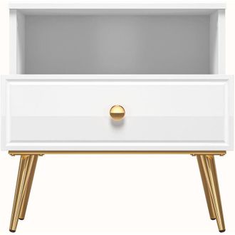 Selsey Selsey Darrby - Mesita De Noche Con Caj&oacute;n - 50 Cm - Blanca