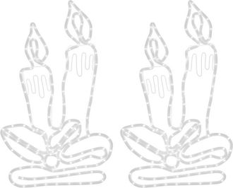 vidaXL Figuras de velas de Navidad con 144 LEDs 2 uds 70x42 cm vidaXL