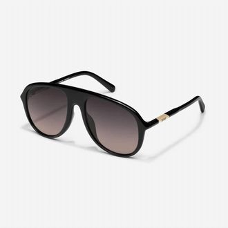 Quay Womens Chart Topper Sunglasses In Black/smoke Taupe