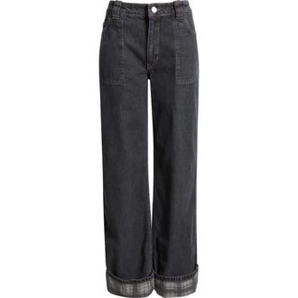 Damson Madder Sylvie Straight Leg Jeans in Multi at Nordstrom, Size 12 Us