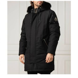 Moose Knuckles Oakbank Fur Trim Jacket In Black