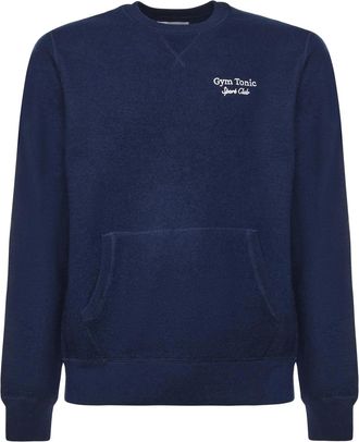 MC2 Saint Barth Deep Blue Sweatshirt With Classic Crew Neck