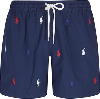 Polo Ralph Lauren Traveler Mid Trunk - Heren - Strandmode - Blauw - S - Polyester - Badmode
