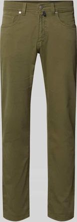Pierre Cardin Regular Fit Hose mit Eingrifftaschen Modell Lyon in Oliv, Gr&ouml;&szlig;e 31/32