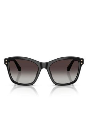 Swarovski 54mm Gradient Square Sunglasses in Black /Gradient Grey at Nordstrom