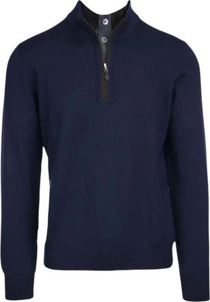 Gran Sasso Vintage Full Zip - Heren - Vesten met rits - Blauw - M - Wol - Hoodies & sweatvesten