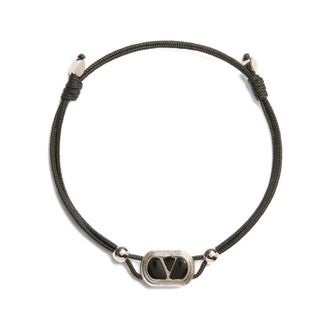 Valentino Garavani Bracelets, male, Black, Size: ONE SIZE Ovalette Cotton Bracelet