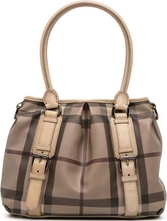 Burberry Pre-owned Burberry Small Smoke Check Coated Canvas Northfield Satchel Ladies CNDONHOUDON