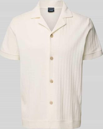 Joop Regular Fit Poloshirt mit durchgehender Knopfleiste in Offwhite, Gr&ouml;&szlig;e XXXL