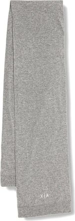 A|X Armani Exchange Sciarpa con logo ricamato - Grigio