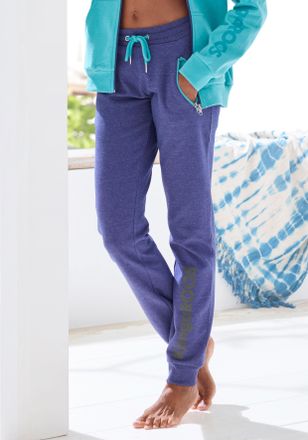 Kangaroos Sweathose KANGAROOS, Damen, Gr. 32/34, N-Gr, blau, Single Jersey, Obermaterial: 60% Baumwolle, 40% Polyester, bedruckt, kontrastfarbene Details, melie