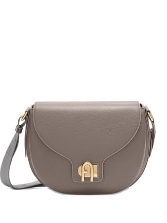 Furla curved-flap leather shoulder bag - women - Leather - One Size - 4295S