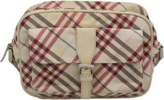 Burberry Borsa a spalla in nylon Nova Check Blue Label Pre-owned - - Pre-owned - Donna - Bianco - ONE SIZE