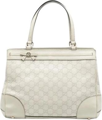 Gucci Pre-owned Handbags, female, White, Size: ONE SIZE Pre-owned Vintage Leather Handbag