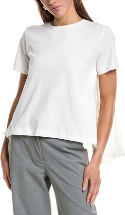 Kenneth Cole High-Low Pleated Back T-Shirt