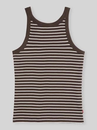 Levi's Slim Fit Tanktop aus Baumwoll-Mix in Dunkelbraun, Gr&ouml;&szlig;e XS