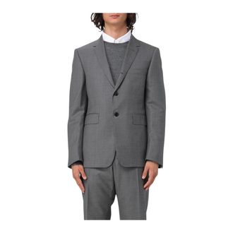 Thom Browne Heren, Pakken, Grijs, Maat: L Wol