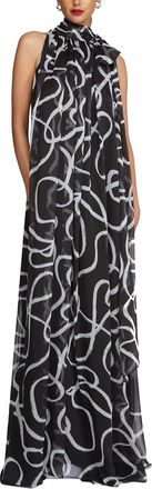 Halston Heritage Lyle Chiffon Gown