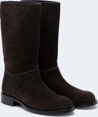 The Row Nobilis suede knee-high boots