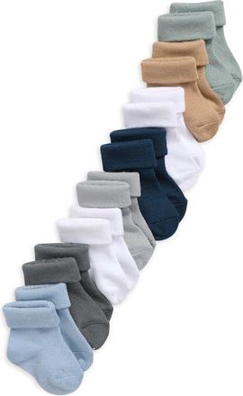 Capelli Assorted 8-Pack Crew Socks in Natural Combo at Nordstrom, Size 0-6M