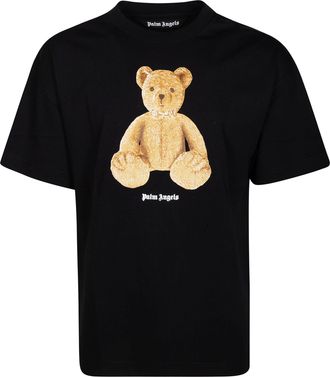 Palm Angels Black Bear Regular Spiked Collar T-Shirt