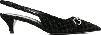 Gucci Slingback Pump met Horsebit - Dames - Pumps - Zwart - 36 EU - Leer - Schoenen